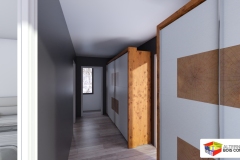 Intérieur 3D maison ossature bois